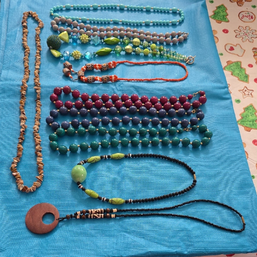 Colorful Beaded Necklace Set